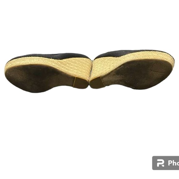 Madden Girl Wedges Black Chunky Shoes Espadrilles - Fabric Material - size 8.5 - Picture 9 of 16